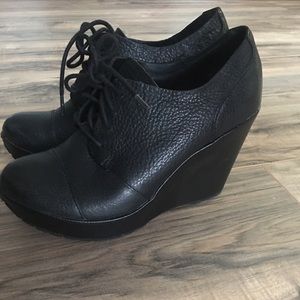Korks by Kork-Ease leather wedge booties